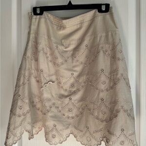 BCBG Cream Lace Skirt